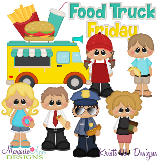 Foodtruck Friday SVG Cutting Files Includes Clipart - Click Image to Close